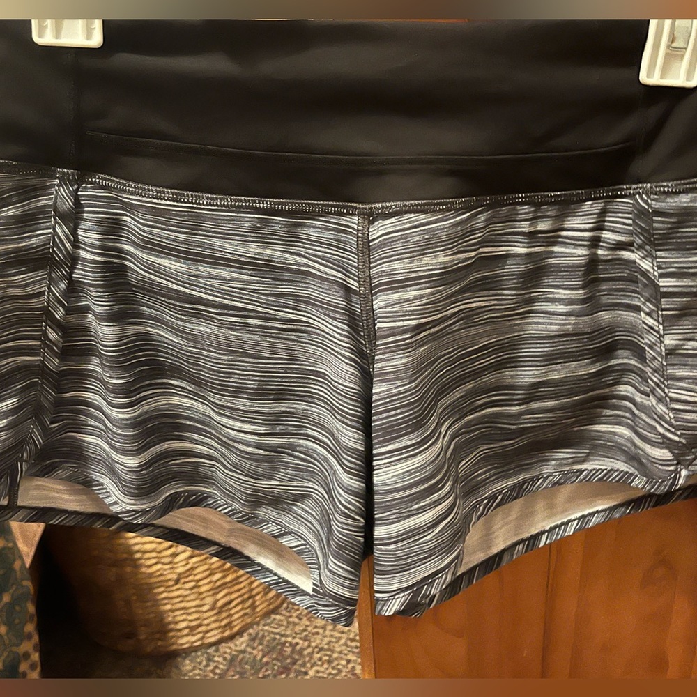 Lululemon shorts. Black and white. Size 4.